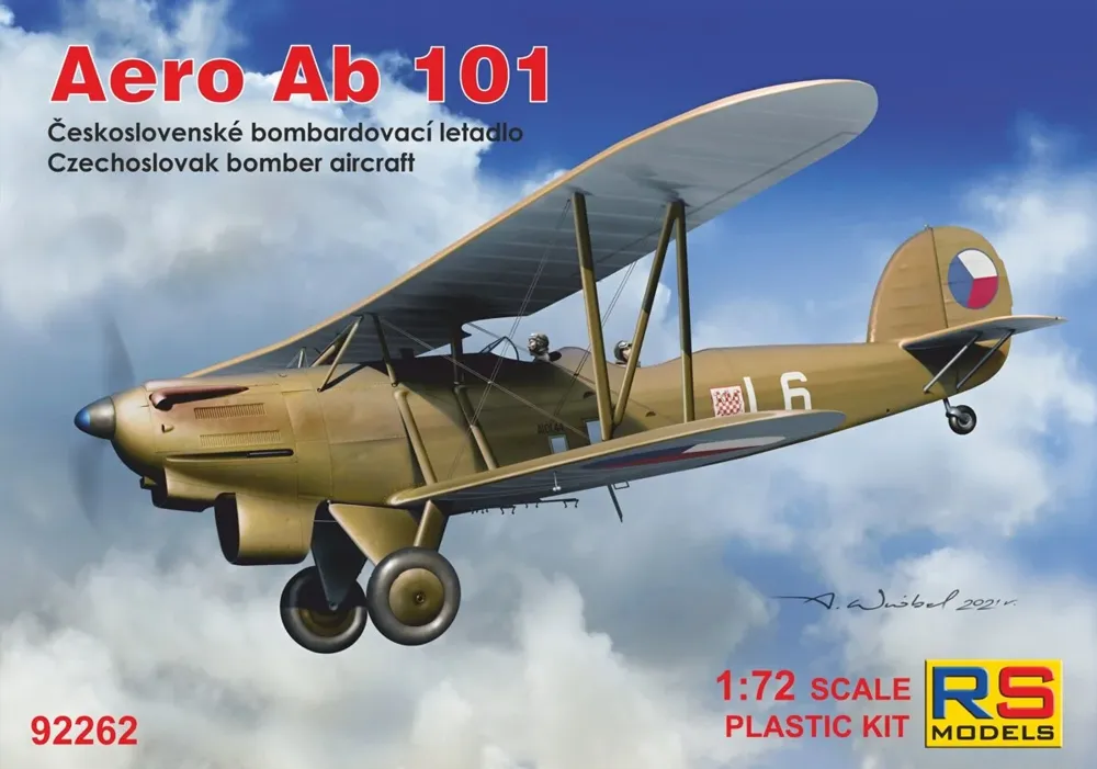 Krabice plastikové stavebnice RS Models 92262 Aero Ab-101 v měřítku 1/72