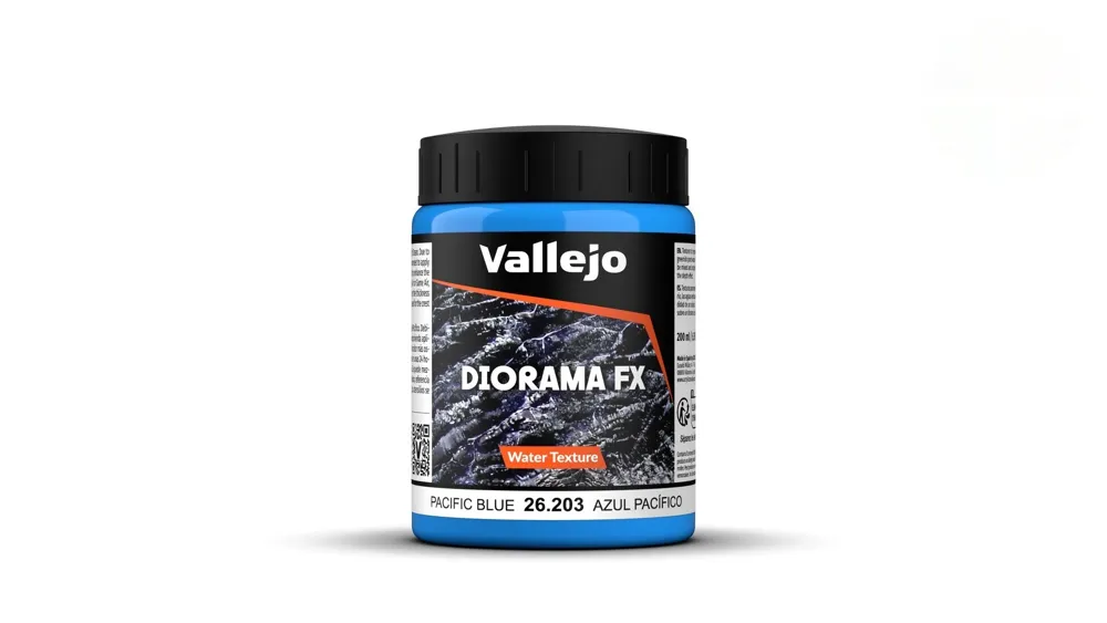 Kelímek vodní textury Vallejo Diorama FX 26203 pacifická modrá voda 200 ml