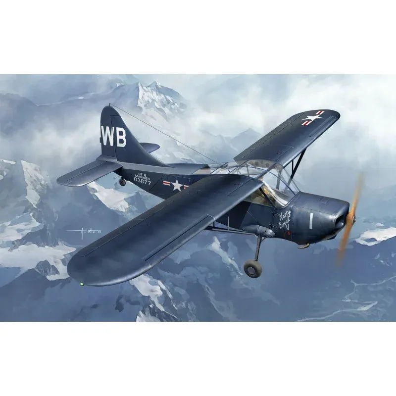Krabice plastikové stavebnice Sword SW48016 L-5B/OY-2/Sentinel Mk.II v měřítku 1/48
