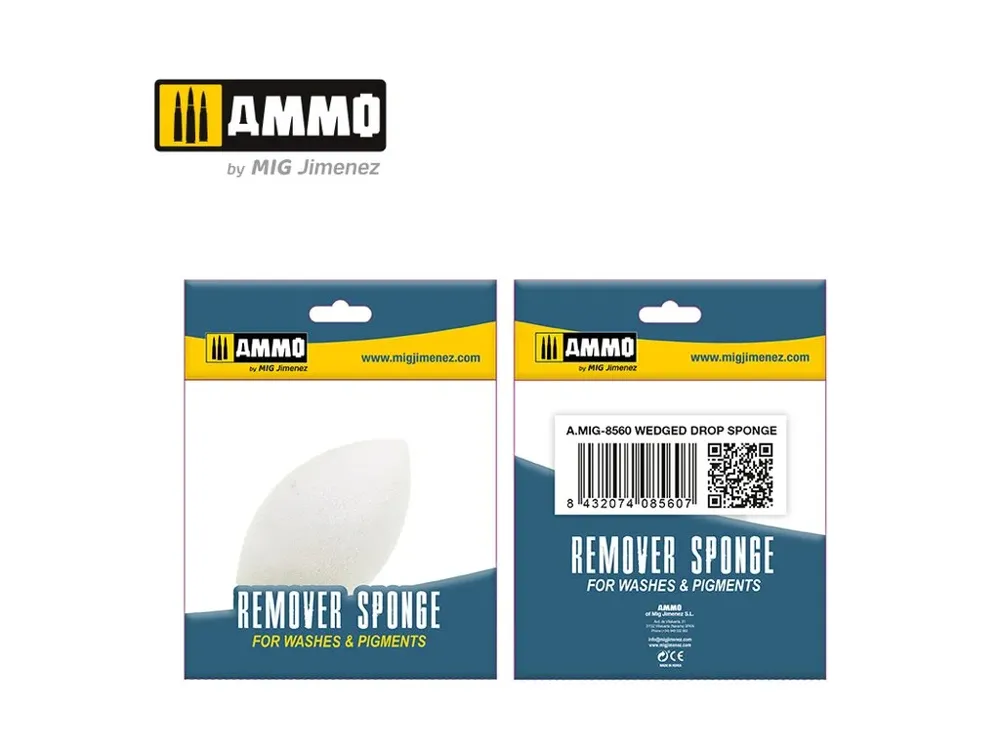Klínová houbička AMMO Mig A.MIG-8560 Wedged Drop Sponge, balení 1 ks