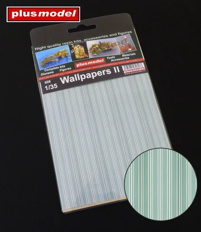 Papírový doplněk Plus Model 608 tapety II v měřítku 1/35 s potiskem tapetových vzorů