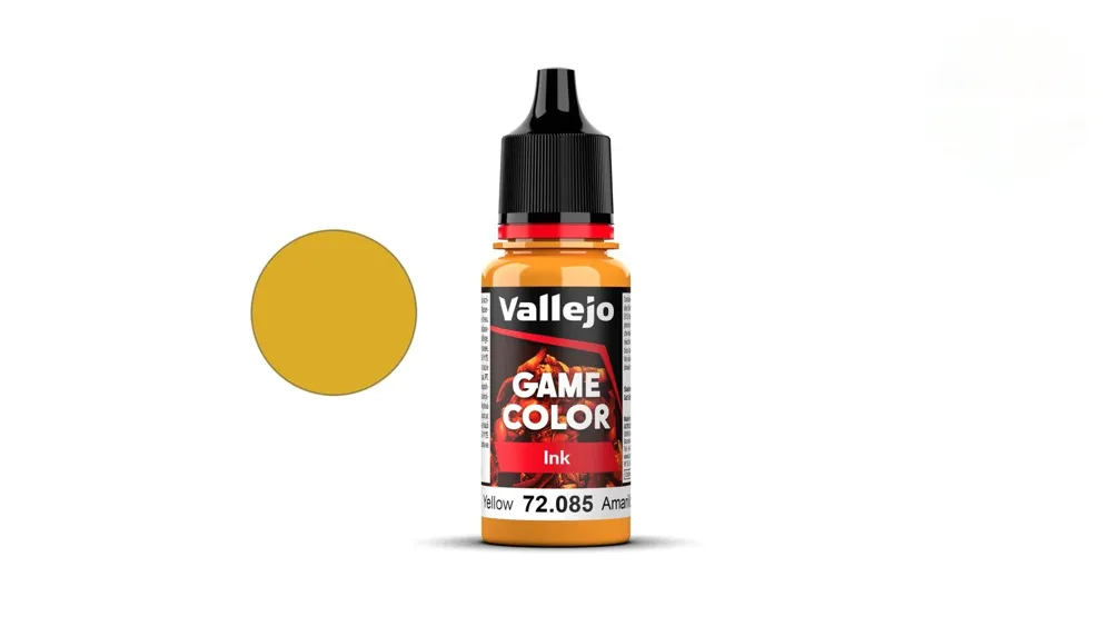 Lahvička Vallejo Game Color 72085 žlutý inkoust 18 ml s kapátkem