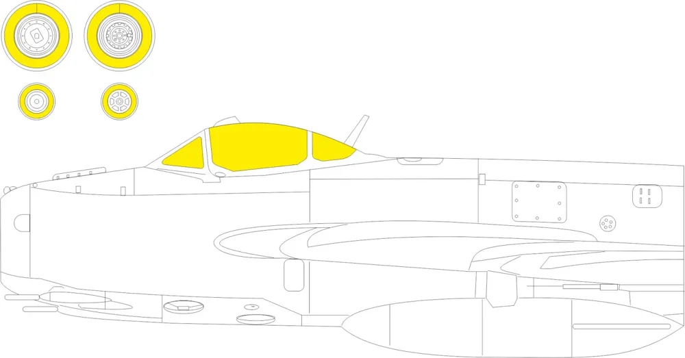 Maskovací sada Eduard EX958 MiG-17F TFace 1/48 pro stavebnici AMMO by Mig