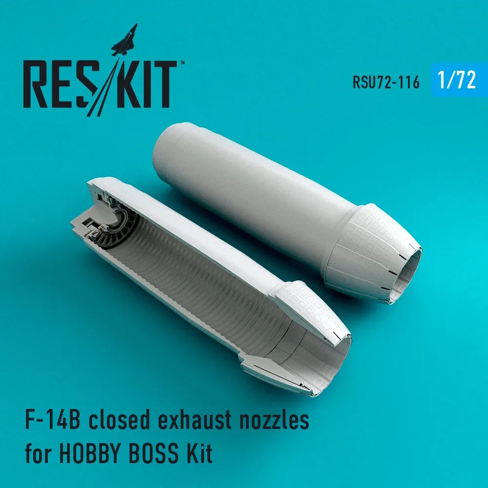 Reskit RSU72-0116 zavřené výfukové trysky F-14 (B, D) pro stavebnici HobbyBoss v měřítku 1/72