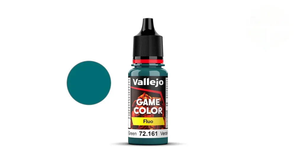 Lahvička akrylové barvy Vallejo Game Color 72161 fluorescenční chladná zelená 18 ml