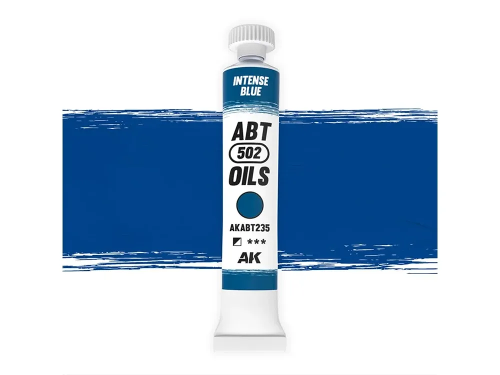Nádobka olejové barvy AK Interactive AKABT235 Oil Paints intenzivní modrá 20 ml