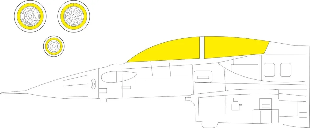 Maskovací sada Eduard EX966 pro F-16D Block 30/40/50 v měřítku 1/48, stavebnice Kinetic