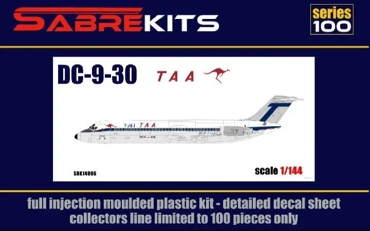 Krabice plastikové stavebnice Sabre Kits 1/144 Douglas DC-9-30 Delta