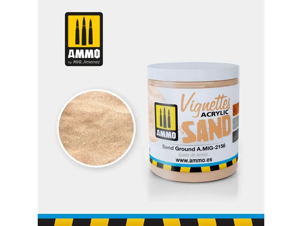 Kelímek akrylové textury AMMO Mig A.MIG-2156 Sand Ground písková zemina 100 ml