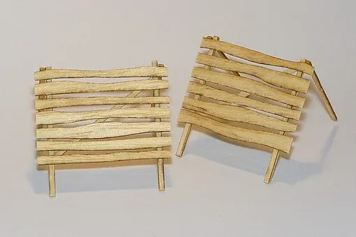 Laserem vyřezávaný dřevěný aršík Plus Model 393 protisněhové zátarasy v měřítku 1/35