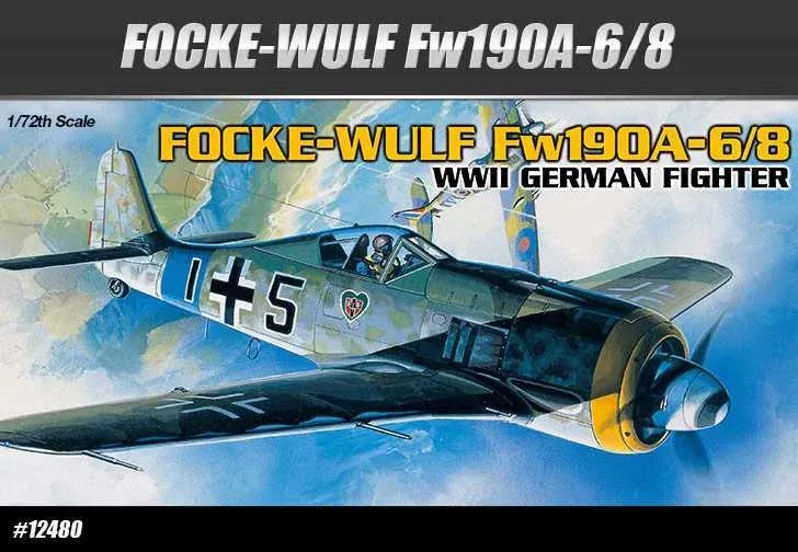 Krabice stavebnice Academy 12480 Focke-Wulf Fw 190A-6/8 v měřítku 1/72