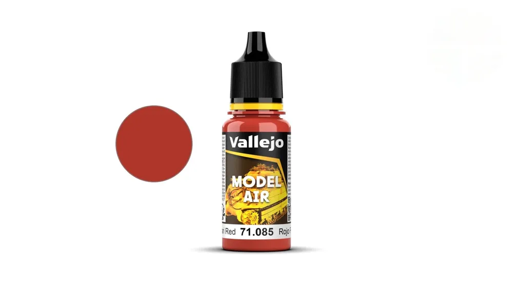 Lahvička akrylové barvy Vallejo Model Air 71085 červená Ferrari 18 ml