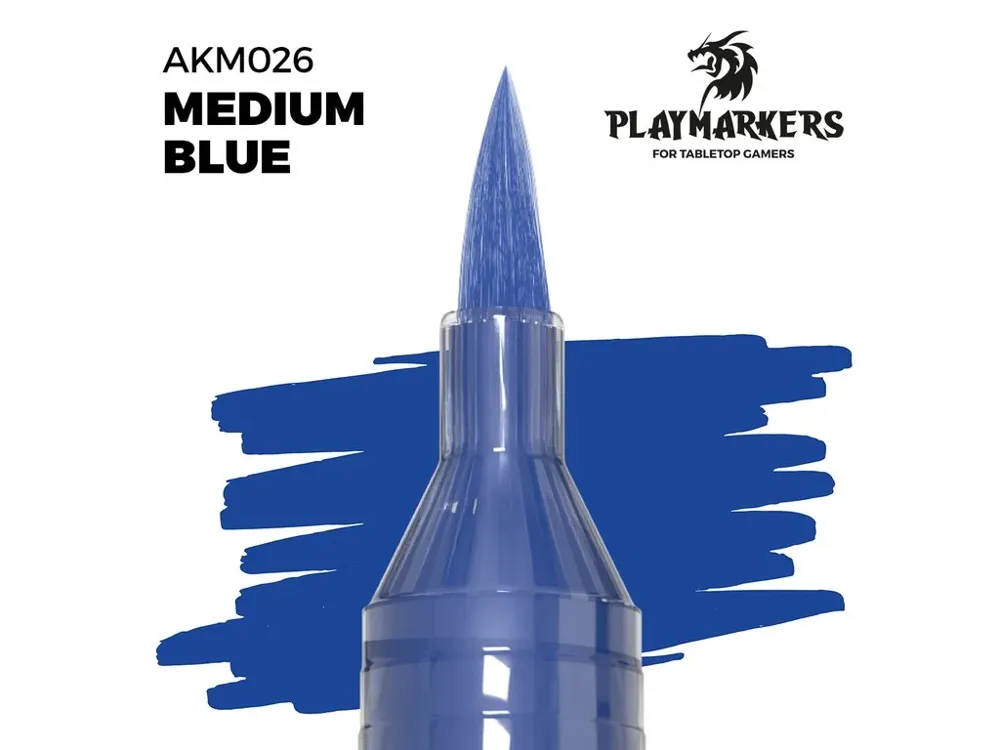 Akrylový fix AK Interactive Playmarker AKM026 středně modrá se štětcovým hrotem, 1 ks