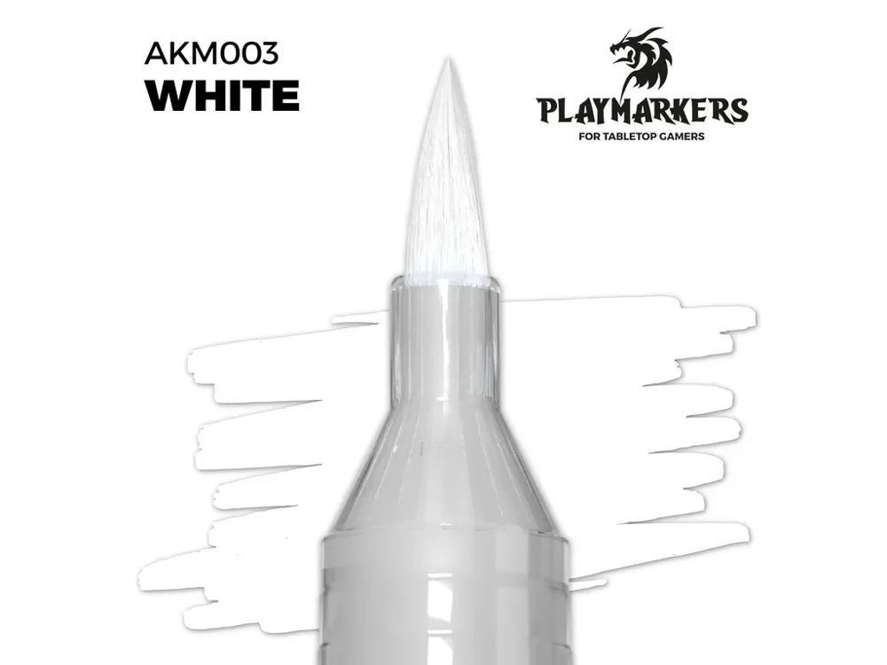 Bílý akrylový popisovač AK Playmarker AKM003, balení 1 ks