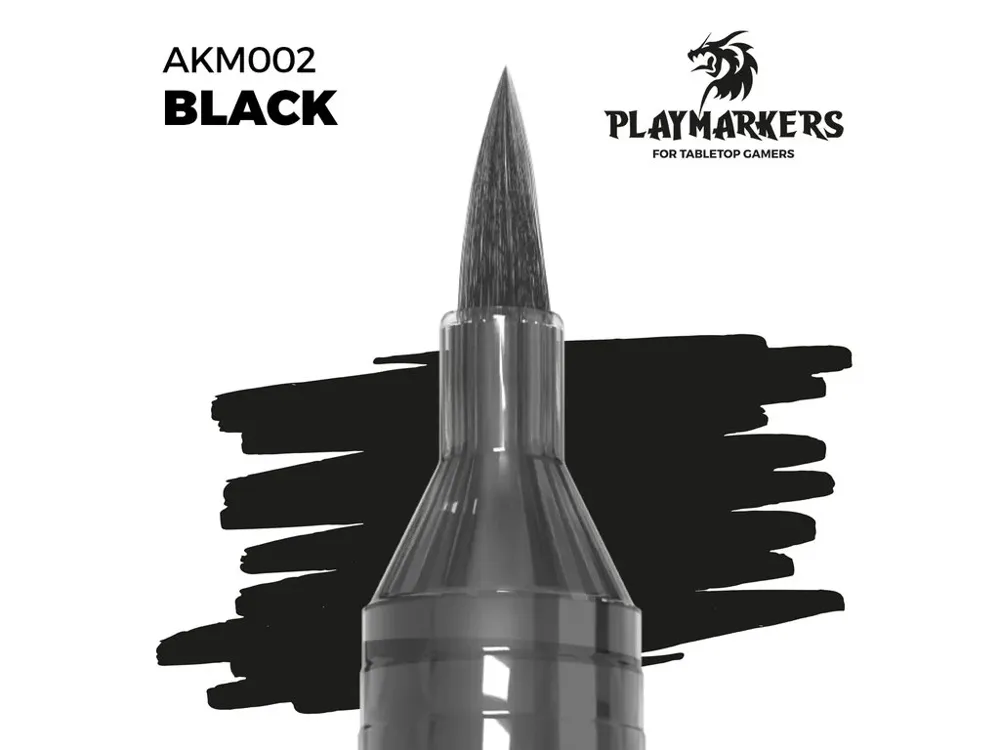 Černý akrylový popisovač AK Interactive Playmarker AKM002, balení 1 ks