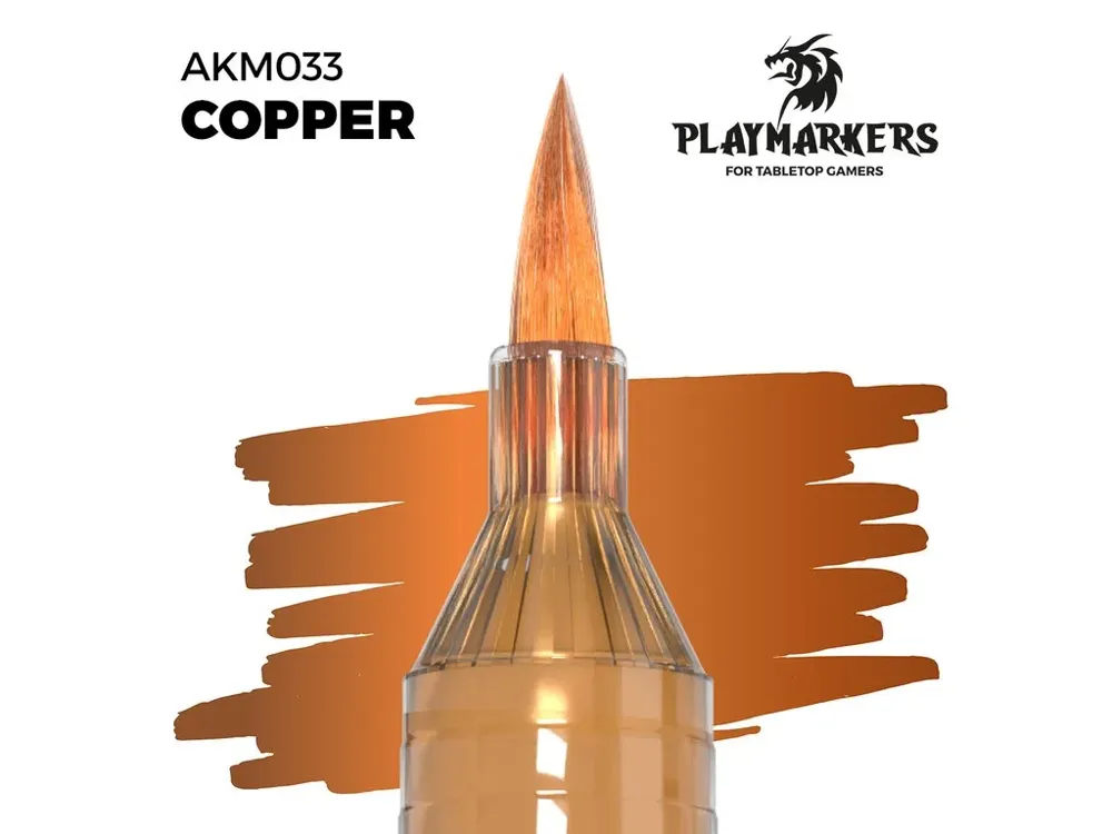 Akrylový fix AK Interactive Playmarker AKM033 měděná se štětcovým hrotem