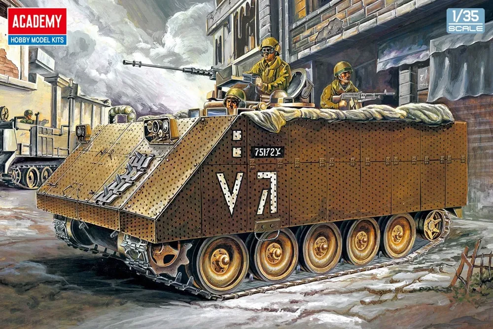 Krabice plastikové stavebnice Academy 13557 M113 Zelda APC v měřítku 1/35