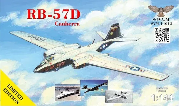 Krabice stavebnice Sova-M SVM-14012 RB-57D Canberra v měřítku 1/144