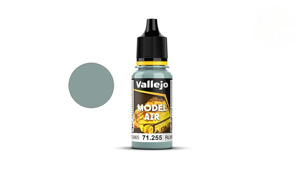 Lahvička akrylové barvy Vallejo Model Air 71255 světle modrá RLM65, 18 ml