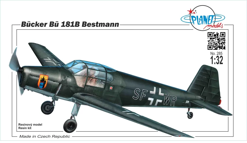 Resinová stavebnice CMK PLT285 Bücker Bü 181 Bestmann v měřítku 1/32