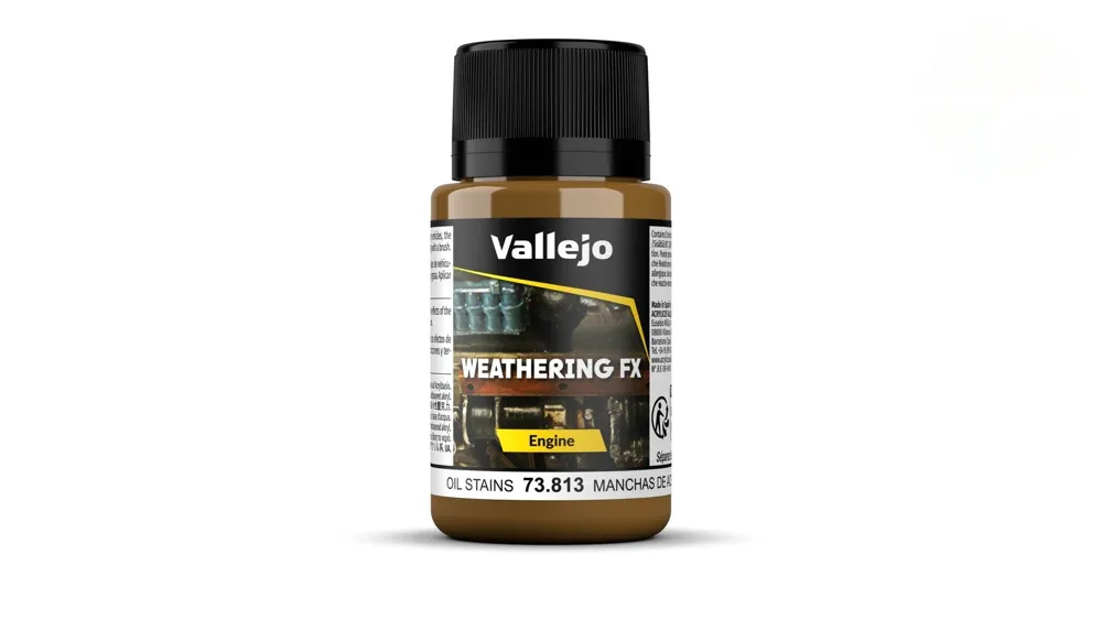 Lahvička Vallejo Weathering FX 73813 olejové skvrny Oil Stains 40 ml
