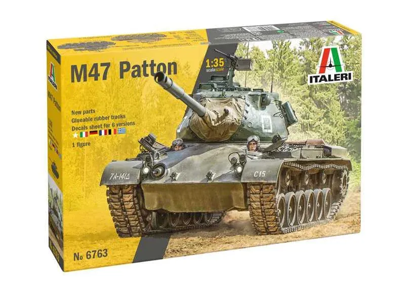 Krabice plastikové stavebnice Italeri 6763 M47 Patton v měřítku 1/35