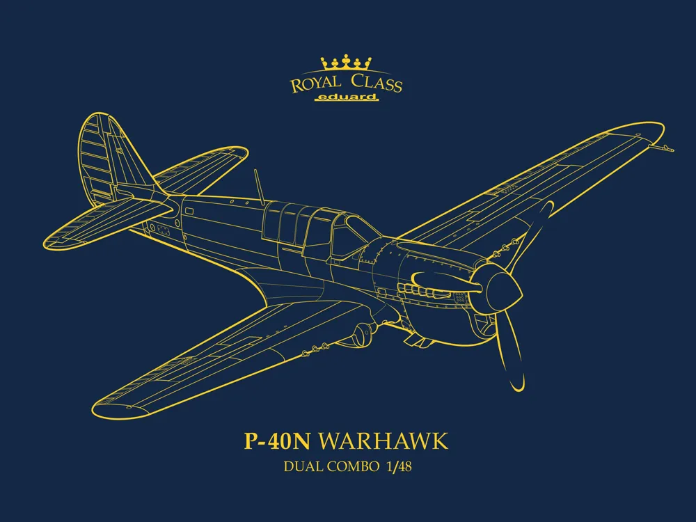 Krabice stavebnice Eduard R0025 P-40N Warhawk Royal Class Dual Combo v měřítku 1/48