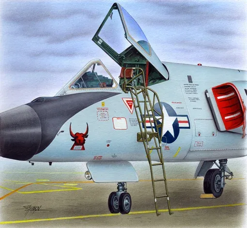 Plus Model AL4084 přístupový žebřík pro F-106 v měřítku 1/48, plastikový doplněk