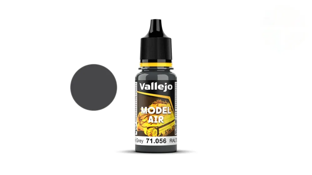 Lahvička akrylové barvy Vallejo Model Air 71056 Panzer Dark Grey RAL 7021, 18 ml