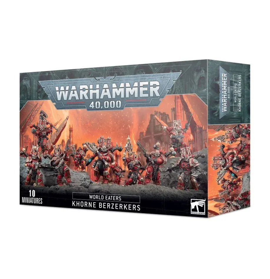 Stavebnice Games Workshop Warhammer 40,000 World Eaters: Khorne Berzerkers s deseti miniaturami