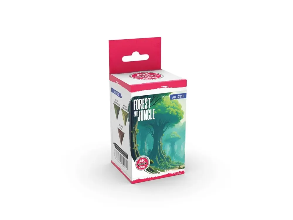 Sada barev AK Interactive Quick Gen Set AK17513 Forest & Jungle se třemi lahvičkami