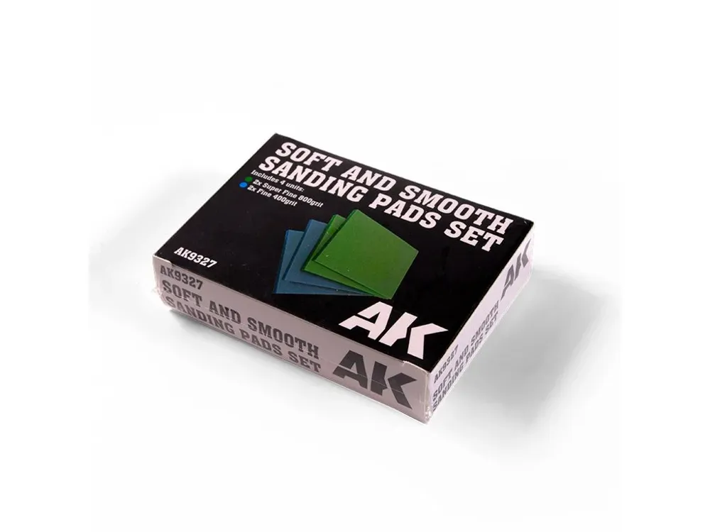 Sada brusných houbiček AK Interactive AK9327 Soft and Smooth Sponge Sandpaper, 4 ks