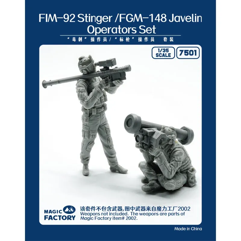 Stavebnice figurek Magic Factory 7501 obsluhy FIM-92 Stinger / FGM-148 Javelin v měřítku 1/35