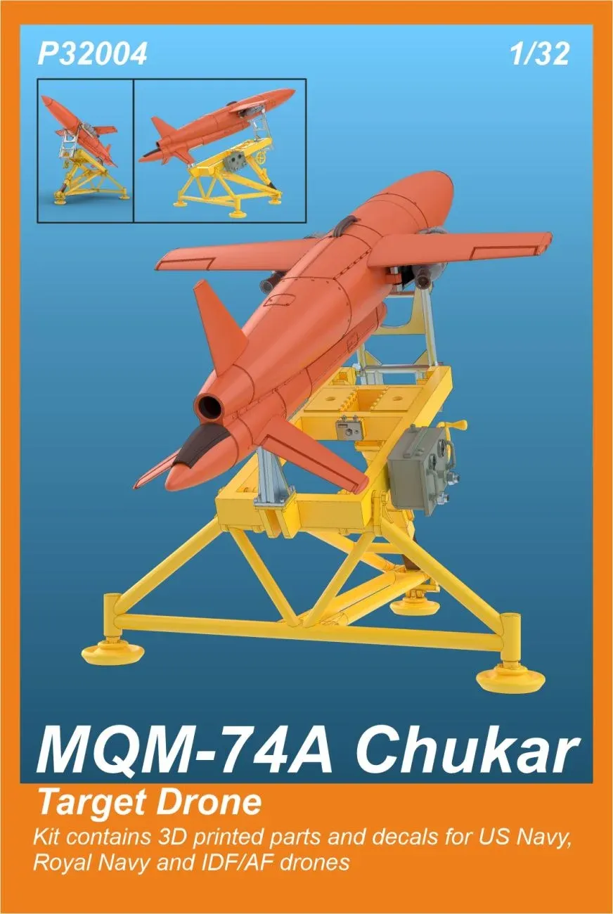 Resinové 3D tištěné díly setu CMK P32004 MQM-74A Chukar v měřítku 1/32
