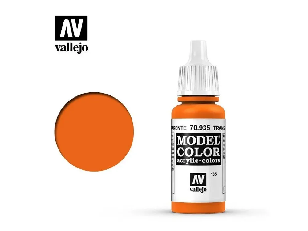 Lahvička akrylové barvy Vallejo Model Color 70935 transparentní oranžová 17 ml