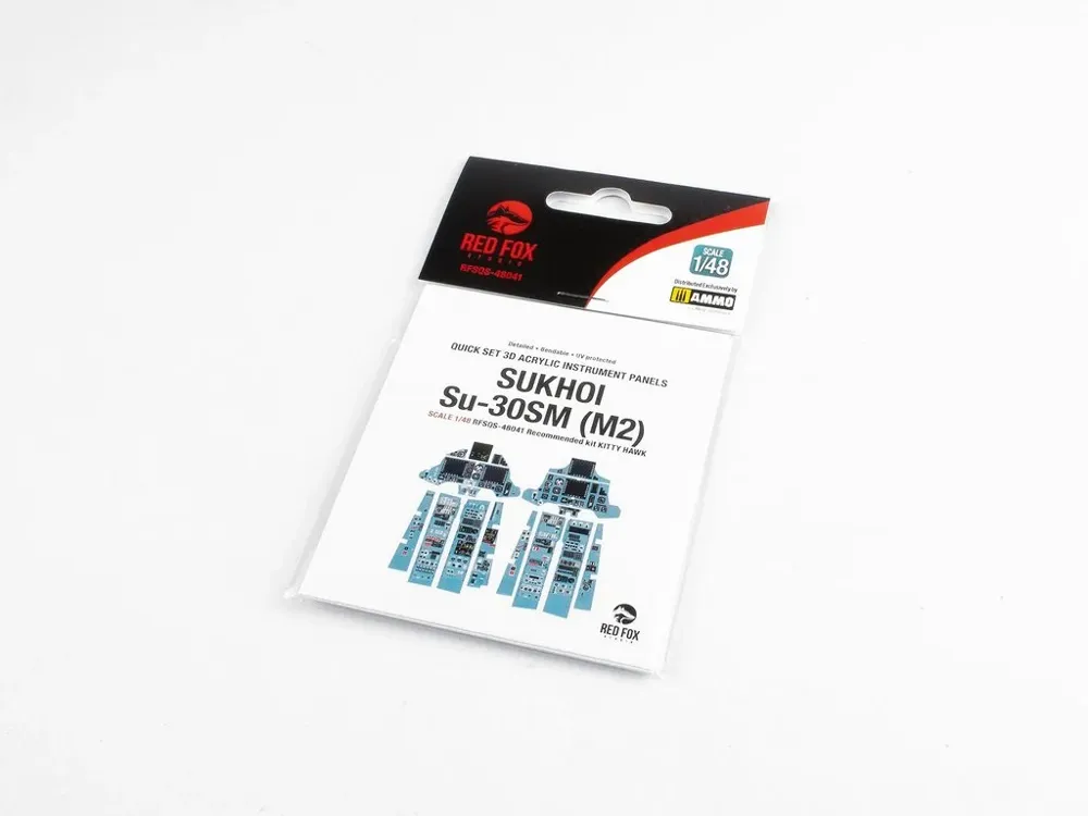 Red Fox Studio Quick Set 3D RFSQS-48041 přístrojové panely Su-30SM (M2) v měřítku 1/48