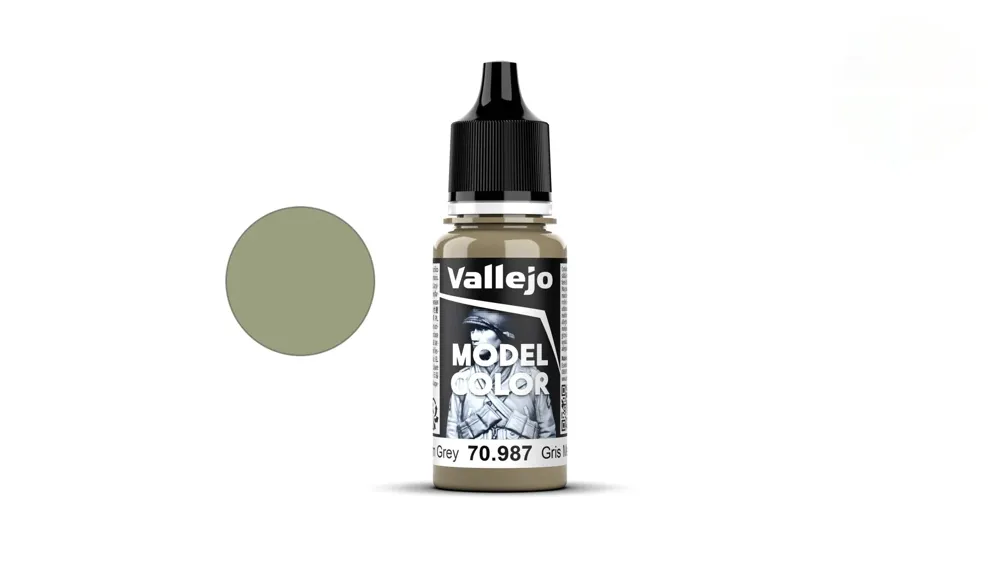 Lahvička akrylové barvy Vallejo Model Color 70987 střední šedá matná 18 ml