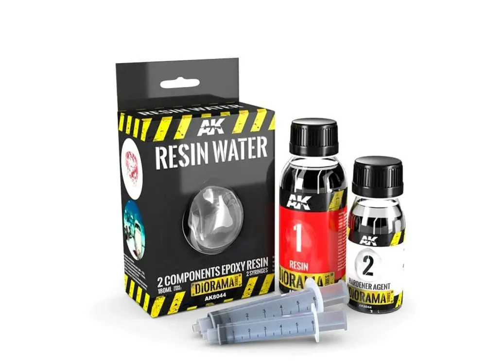 Balení AK Interactive AK8044 Resin Water, dvousložková epoxidová pryskyřice 180 ml