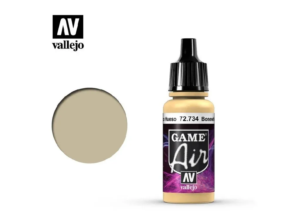 Lahvička akrylové barvy Vallejo Game Air 72734 kostěná bílá Bonewhite 17 ml