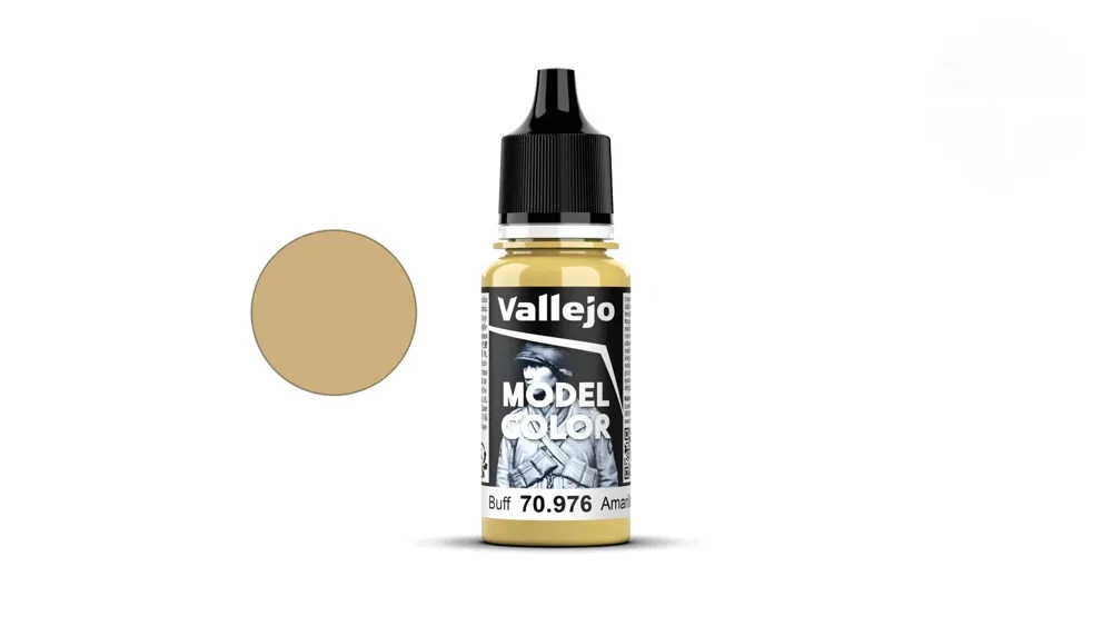 Lahvička akrylové barvy Vallejo Model Color 70976 pískově béžová matná (Buff) 18 ml