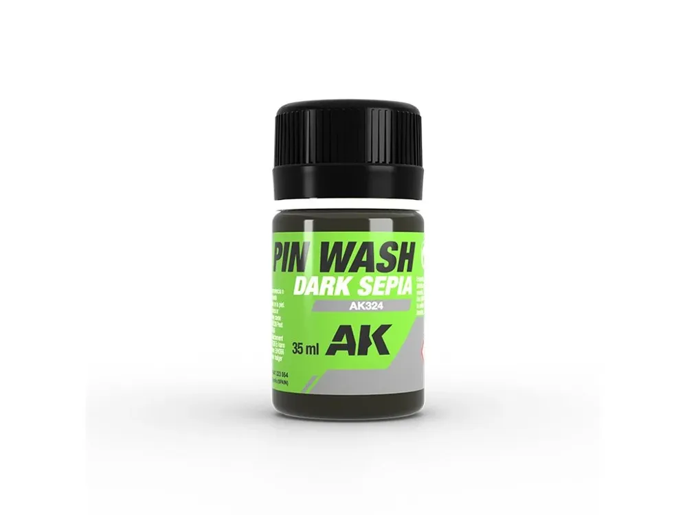 Lahvička AK Enamel Effects AK324 Pin Wash tmavá sépie 35 ml