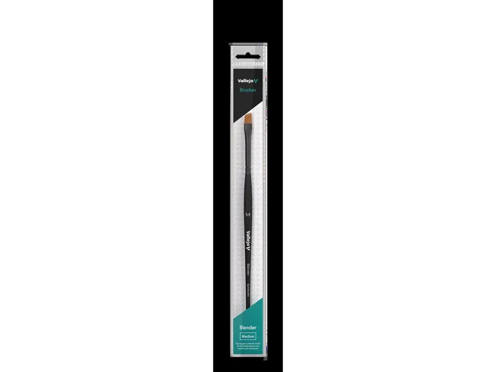 Plochý šikmý syntetický štětec Vallejo Brush B05002 Medium Blender pro blendování