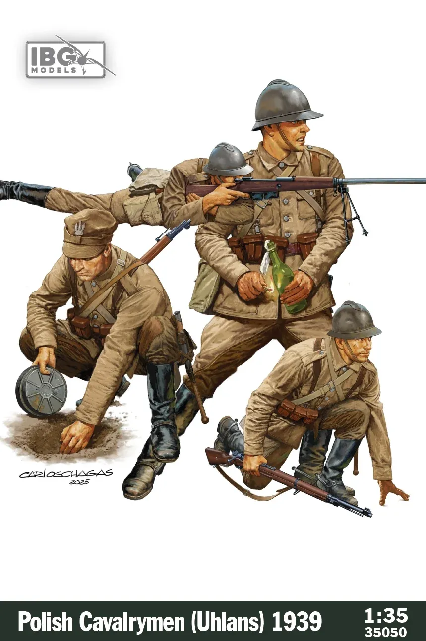 Stavebnice IBG Models 35050 polští kavaleristé (ulani) v měřítku 1/35, set figurek