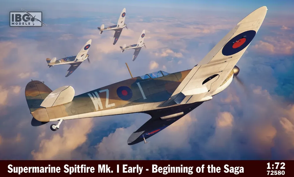 Krabice stavebnice IBG Models 72580 Supermarine Spitfire Mk.I Early v měřítku 1/72