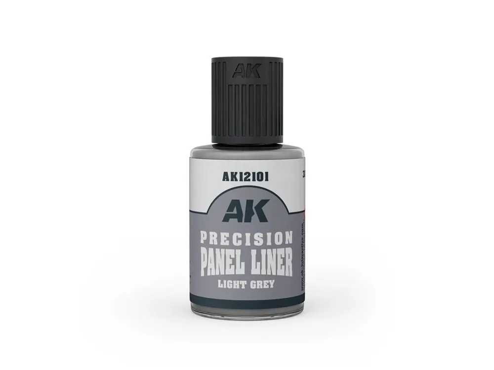 Lahvička AK Interactive AK12101 Paneliner světle šedý 30 ml se štětečkem v uzávěru