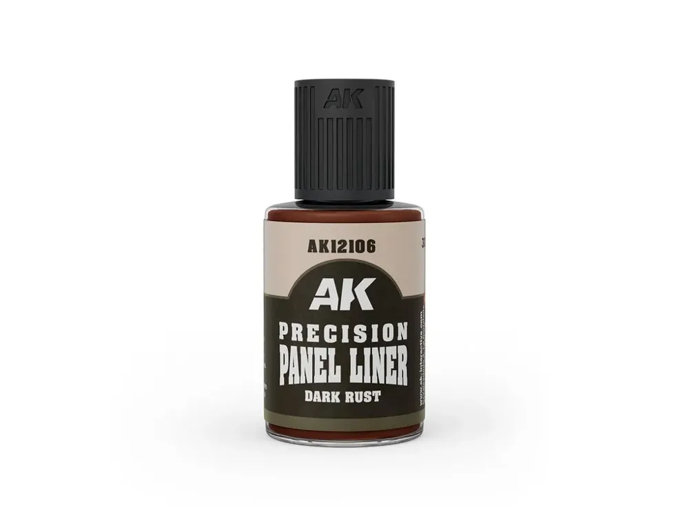 Lahvička AK Interactive Paneliner AK12106 tmavá rez (Dark Rust) 30 ml