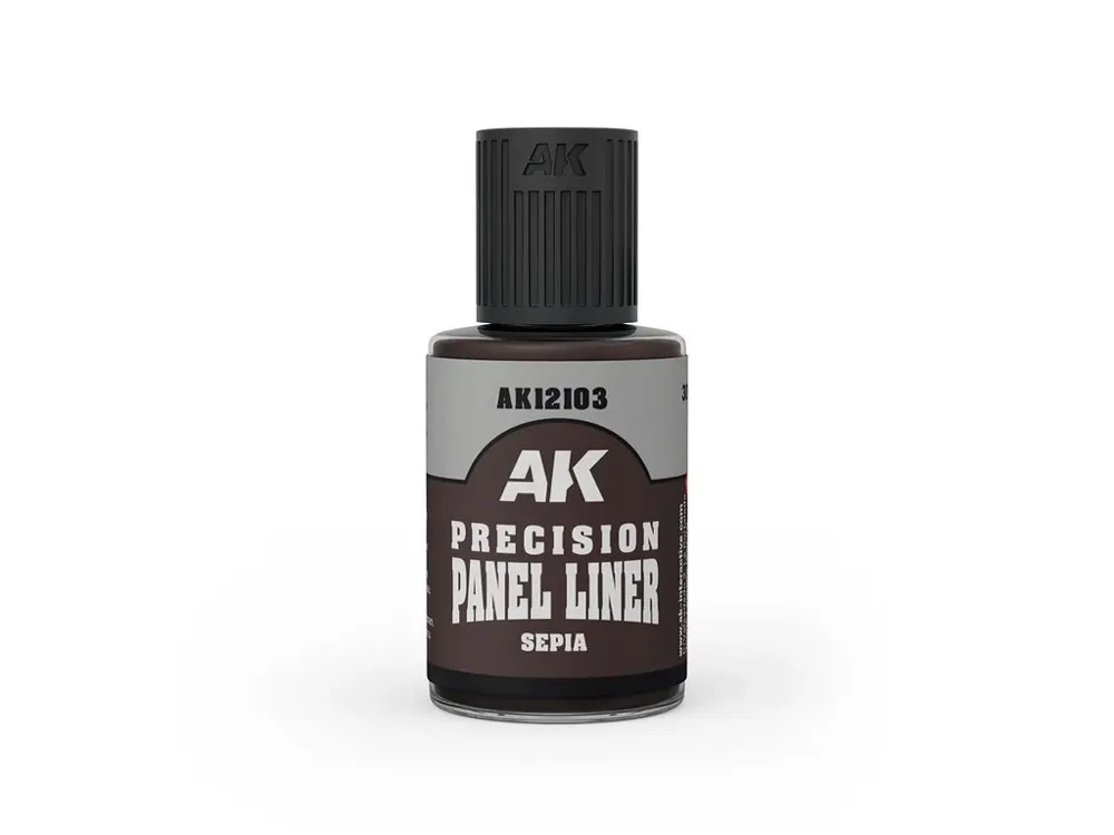 Lahvička enamelového AK Interactive AK12103 Paneliner sépiový odstín Sepia, 30 ml