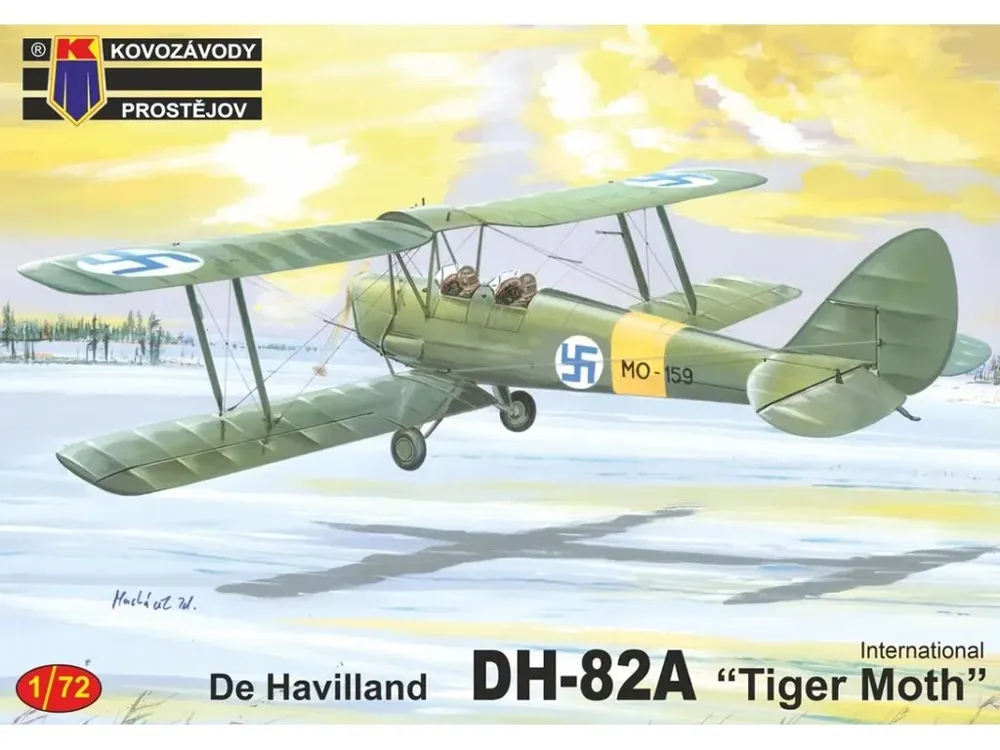 Krabice plastikové stavebnice KPM 1/72 de Havilland DH-82A Tiger Moth International