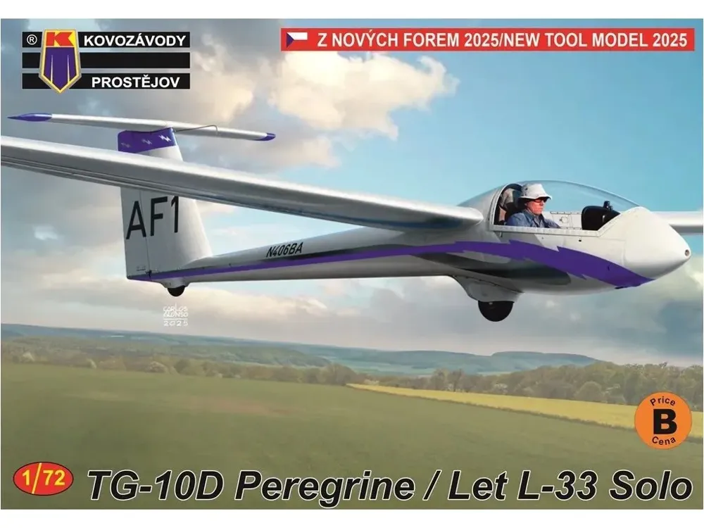 Krabice stavebnice Kovozávody Prostějov 1/72 TG-10D Peregrine / Let L-33 Solo