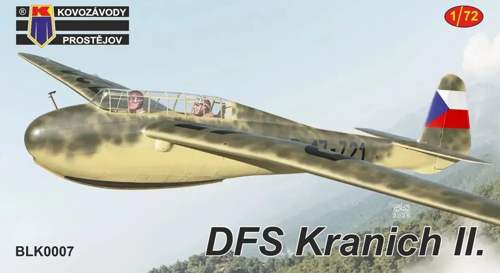 Krabice stavebnice Kovozávody Prostějov BLK0007 DFS Kranich II v měřítku 1/72